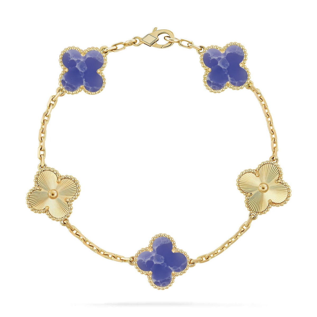 [Angela Jewelry]CLOVER 5 MOTIF BLUE VEINS BRACELET COLLECTION
