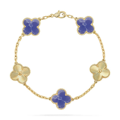 [Angela Jewelry]CLOVER 5 MOTIF BLUE VEINS BRACELET COLLECTION