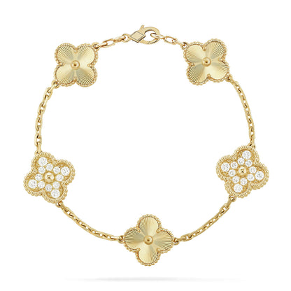 [Angela Jewelry] CLOVER 5 MOTIF LASER BRACELET COLLECTION