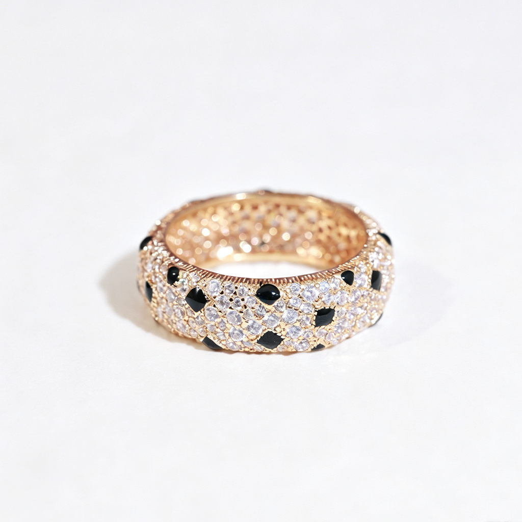 [Angela Jewelry]PANTHERE SPOTTED FULL DIAMOND RING