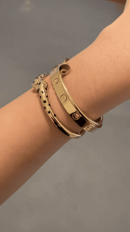 [Angela Jewelry] Panthère & LOVE  & JUSTE  Diamond Bracelet Stack Set
