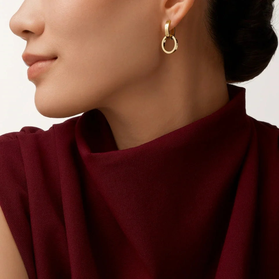 [Angela Jewelry]LOVE 3.3MM DANGLE EARRINGS