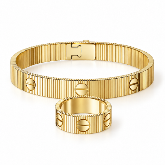 [Angela Jewelry]Love Unlimited Bracelet & Ring Set