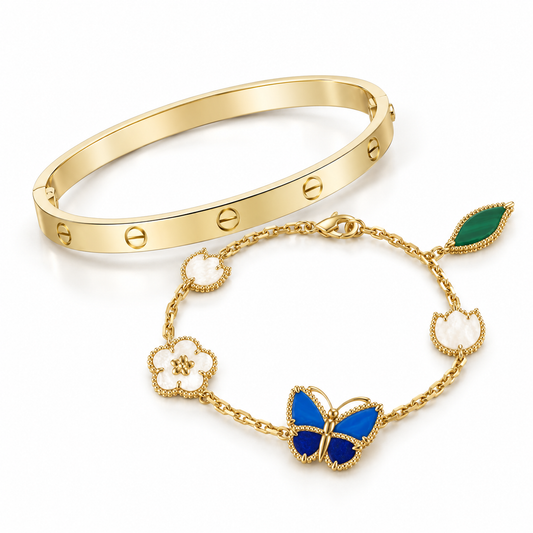 [Angela Jewelry]Lucky Spring & Love Bracelet Stack Set