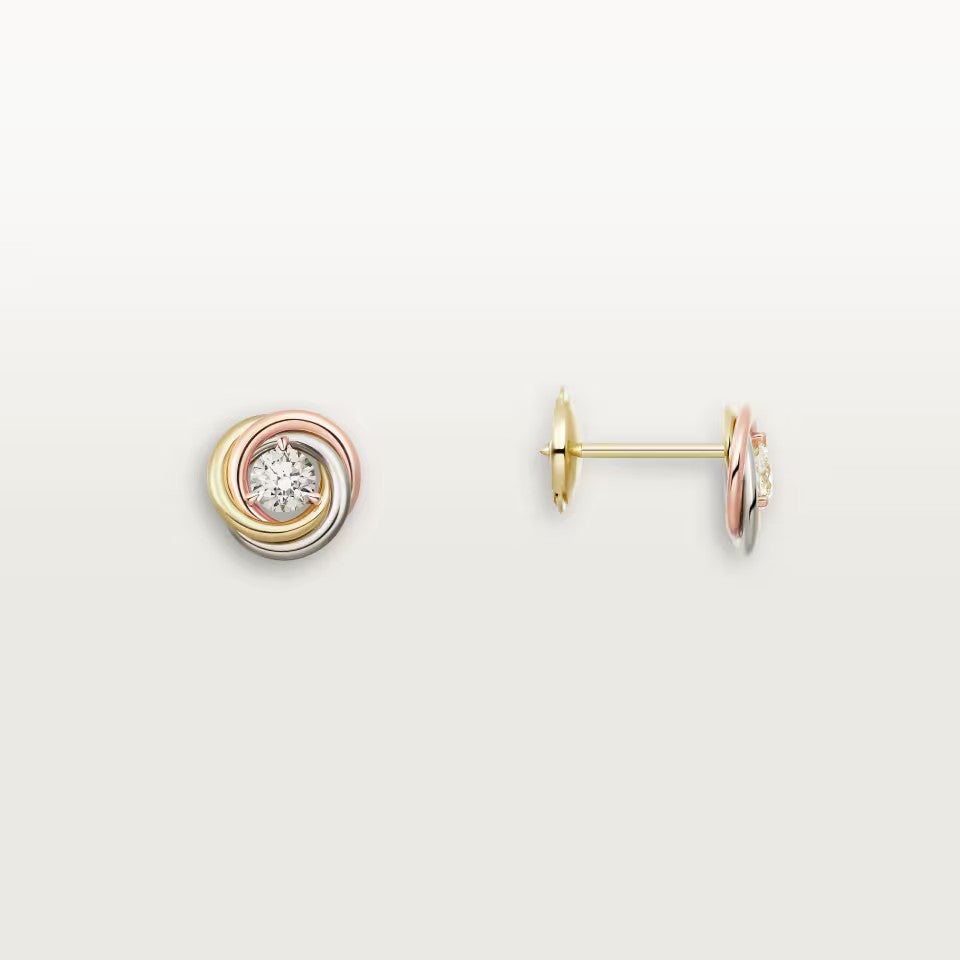 [Angela Jewelry]TRINITY STUD DIAMOND EARRINGS