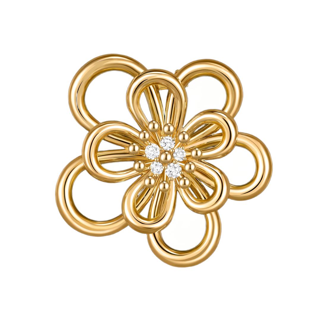 [Angela Jewelry]FLOWERLACE NECKLACE 5 DIAMONDS