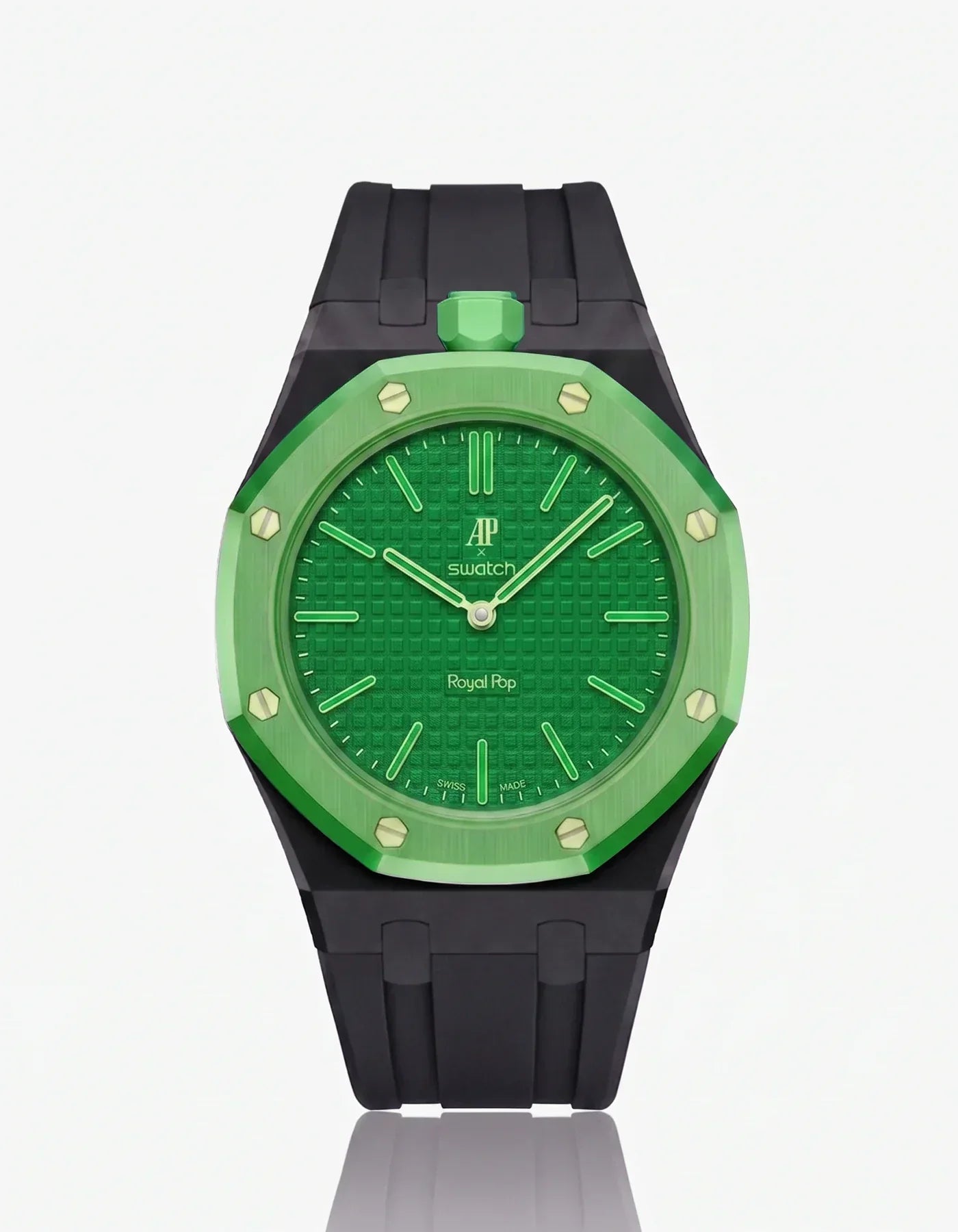 Silicone Strap & Case  Royal Pop Green Eight(Customize  Colors)