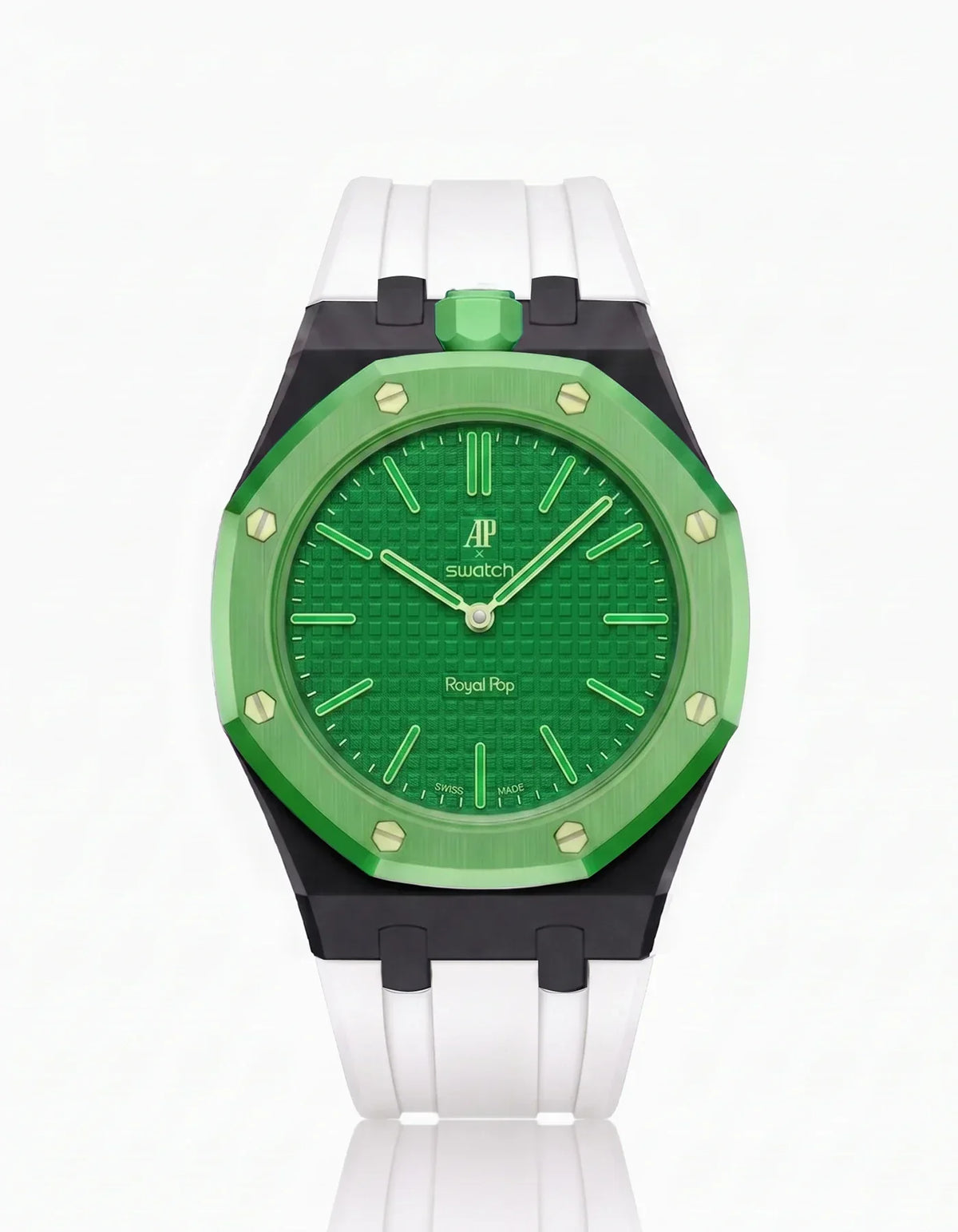 Silicone Strap & Case  Royal Pop Green Eight(Customize  Colors)