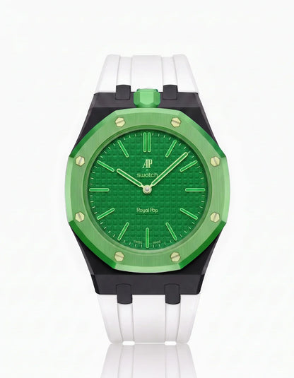 Silicone Strap & Case  Royal Pop Green Eight(Customize  Colors)