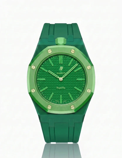 Silicone Strap & Case  Royal Pop Green Eight(Customize  Colors)