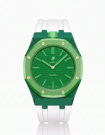 Silicone Strap & Case  Royal Pop Green Eight(Customize  Colors)