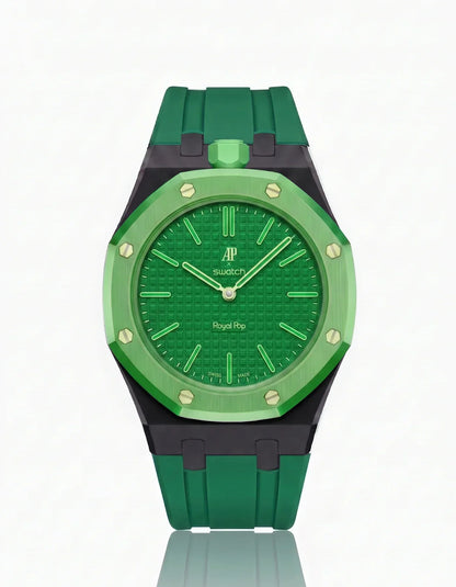 Silicone Strap & Case  Royal Pop Green Eight(Customize  Colors)