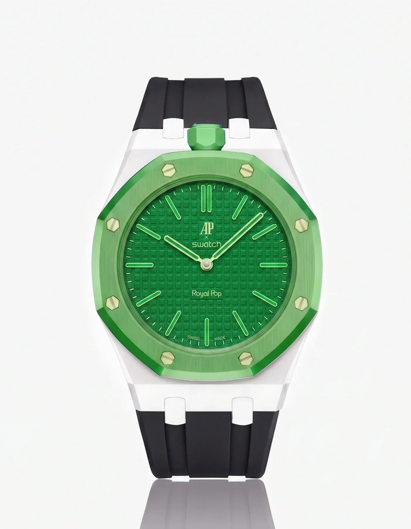 Silicone Strap & Case  Royal Pop Green Eight(Customize  Colors)