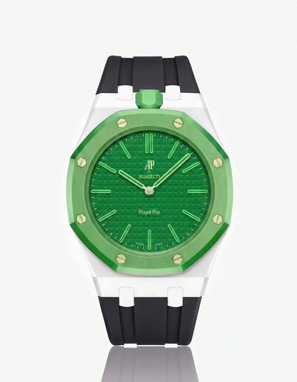 Silicone Strap & Case  Royal Pop Green Eight(Customize  Colors)