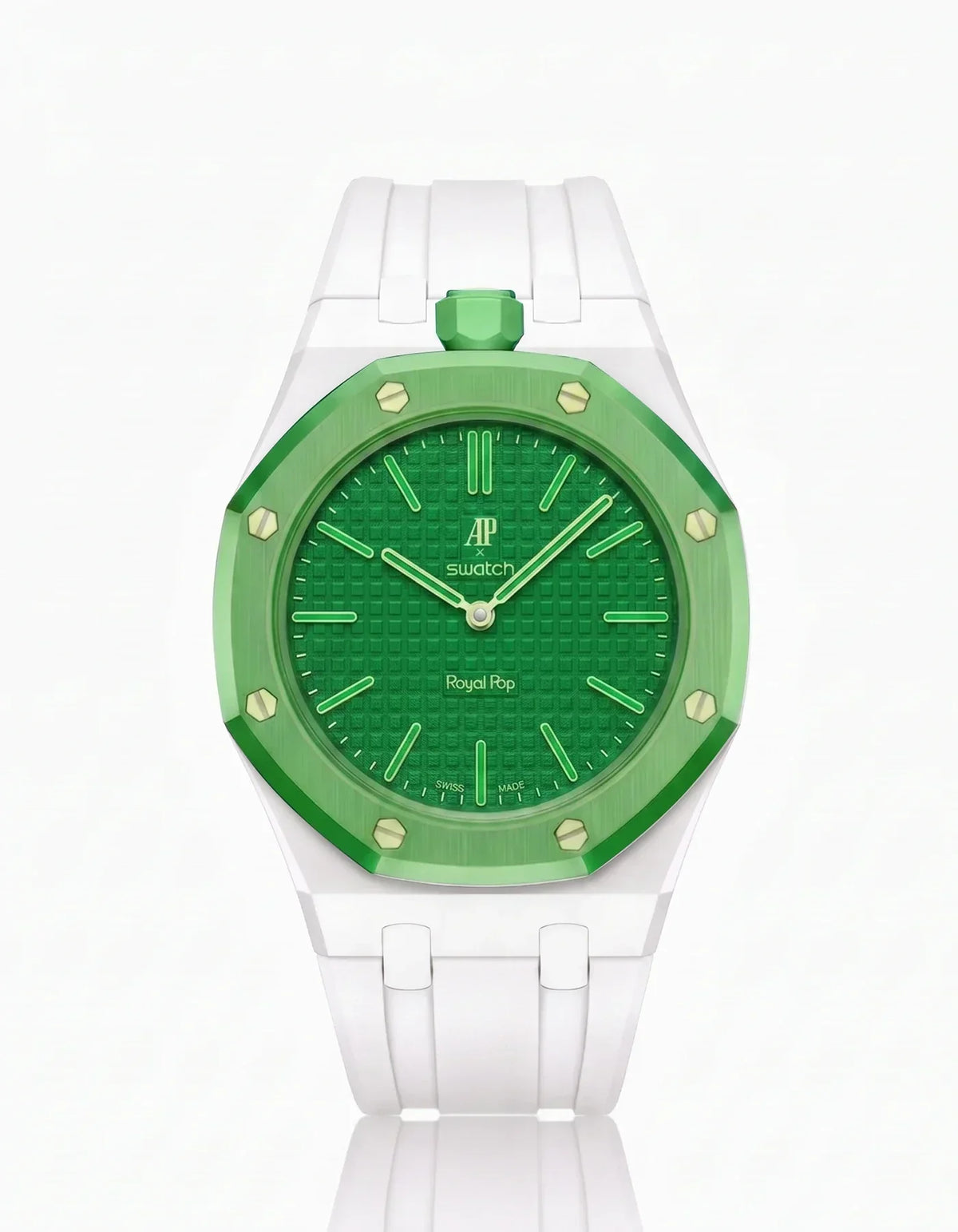 Silicone Strap & Case  Royal Pop Green Eight(Customize  Colors)