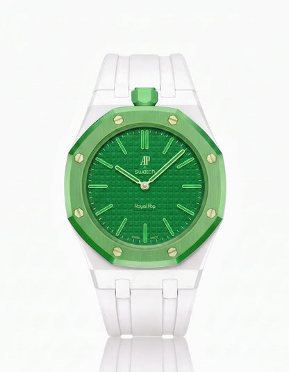 Silicone Strap & Case  Royal Pop Green Eight(Customize  Colors)