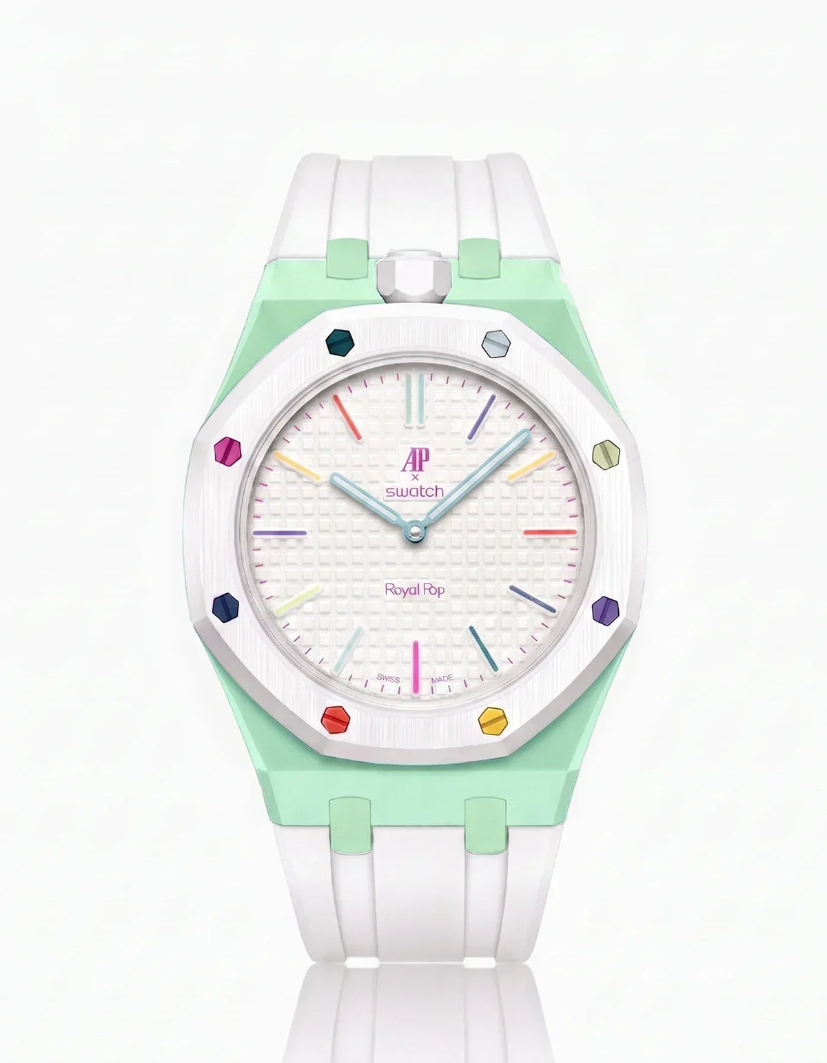 Silicone Strap & Case  Royal Pop Huit Blanc(Customize  Colors)