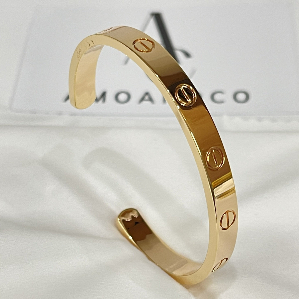 [アンジェラジュエリー]ラブブレスレット 6.1mm オープンカフ