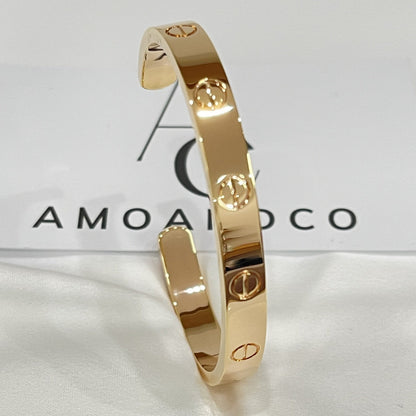 [アンジェラジュエリー]ラブブレスレット 6.1mm オープンカフ