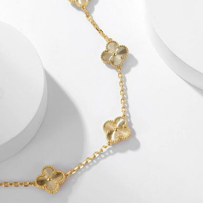 [Angela Jewellery]CLOVER 10 MOTIFS LASER NECKLACE
