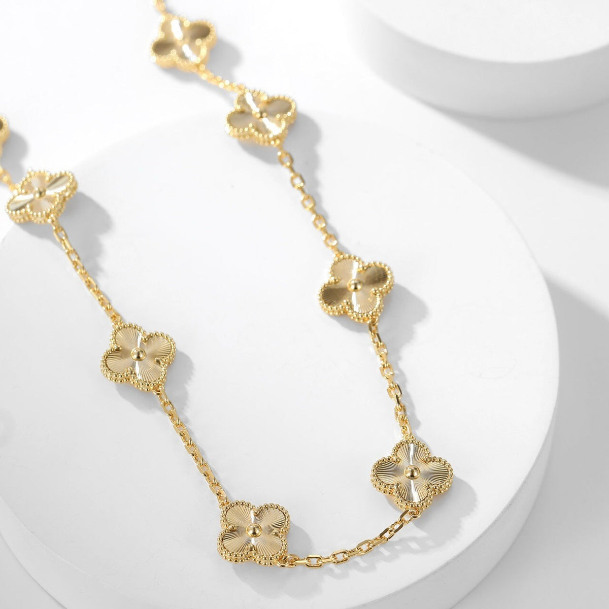 [Angela Jewellery]CLOVER 10 MOTIFS LASER NECKLACE
