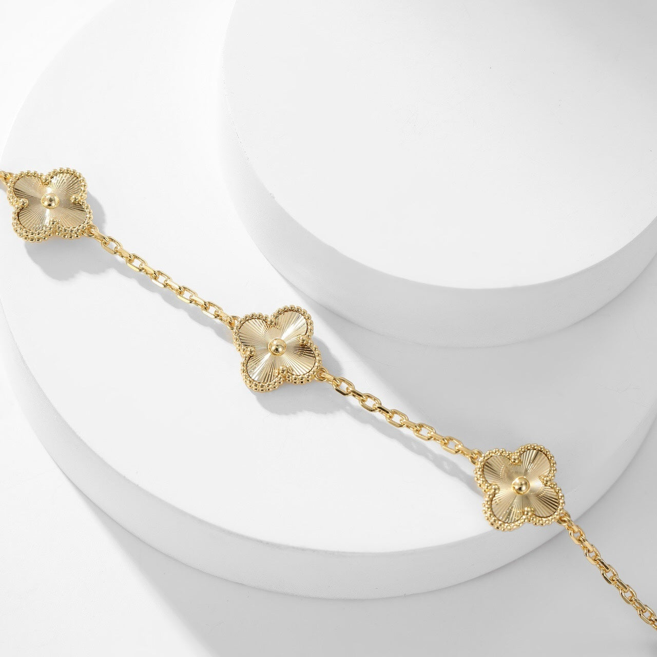 [Angela Jewellery]CLOVER 10 MOTIFS LASER NECKLACE