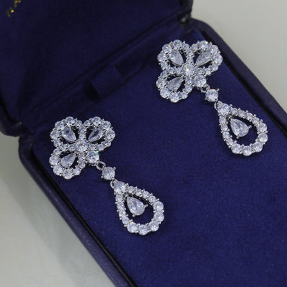 [Angela Jewelry]LOOP EARRINGS FULL MOTIF DIAMOND
