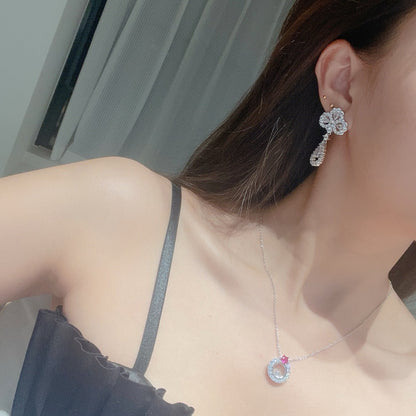 [Angela Jewelry]LOOP EARRINGS FULL MOTIF DIAMOND