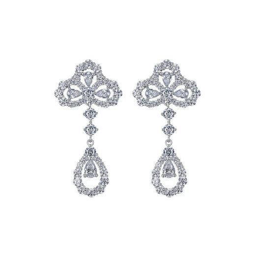 [Angela Jewelry]LOOP EARRINGS FULL MOTIF DIAMOND