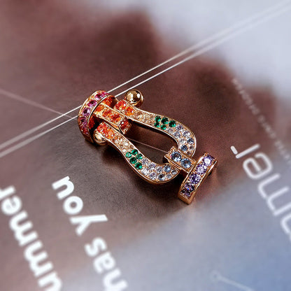 [Angela Jewelry]FORCE LARGE HORSESHOE  COLORED DIAMOND BRACELET ROSE GOLD