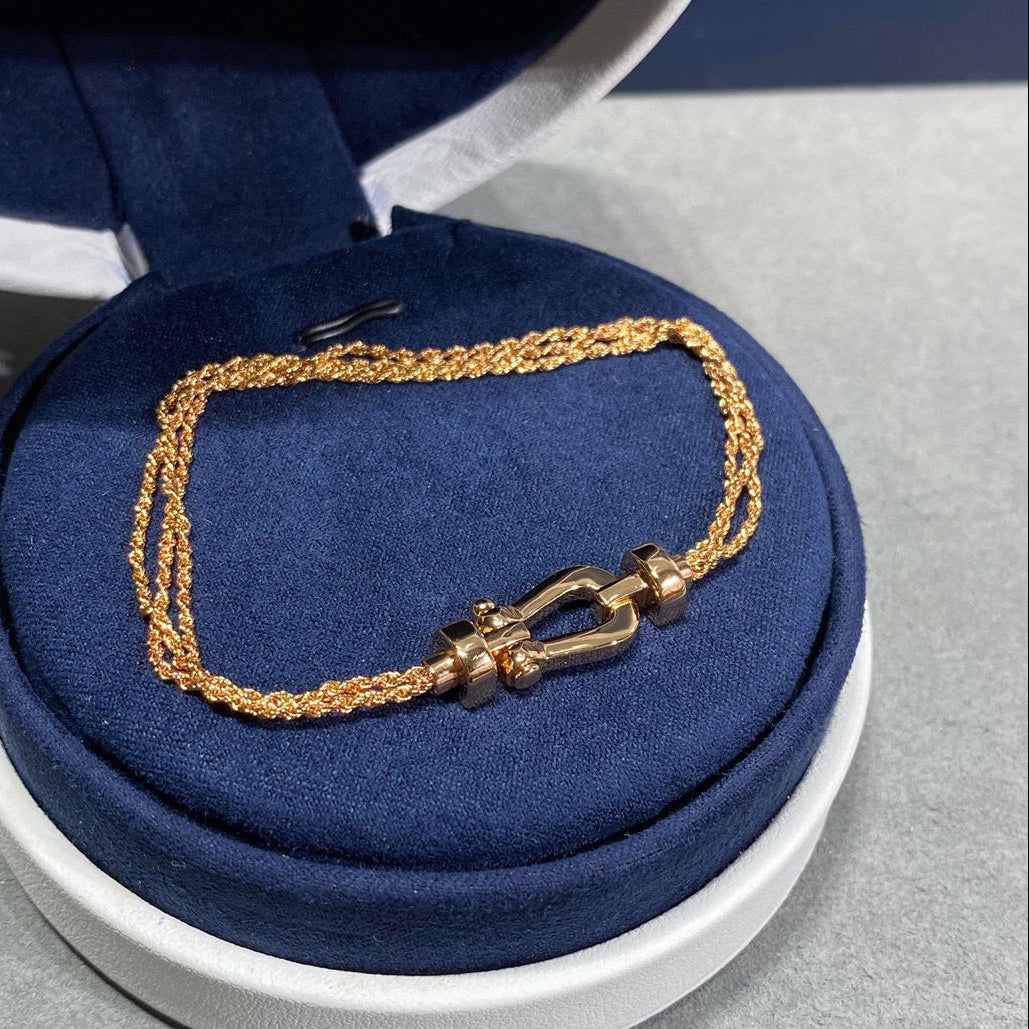[Angela Schmuck]FORCE KLEINES HUFEISEN-DIAMANTKETTEN-SEILARMBAND 