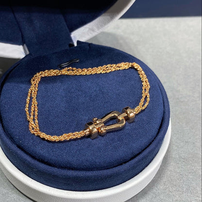 [Angela Schmuck]FORCE KLEINES HUFEISEN-DIAMANTKETTEN-SEILARMBAND 