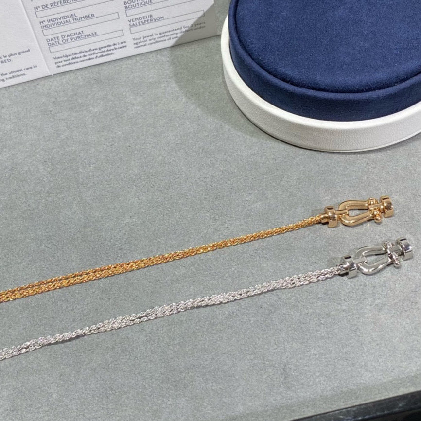 [Angela Schmuck]FORCE KLEINES HUFEISEN-DIAMANTKETTEN-SEILARMBAND 