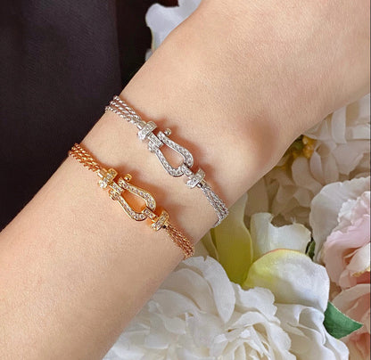 [Angela Schmuck]FORCE KLEINES HUFEISEN-DIAMANTKETTEN-SEILARMBAND 
