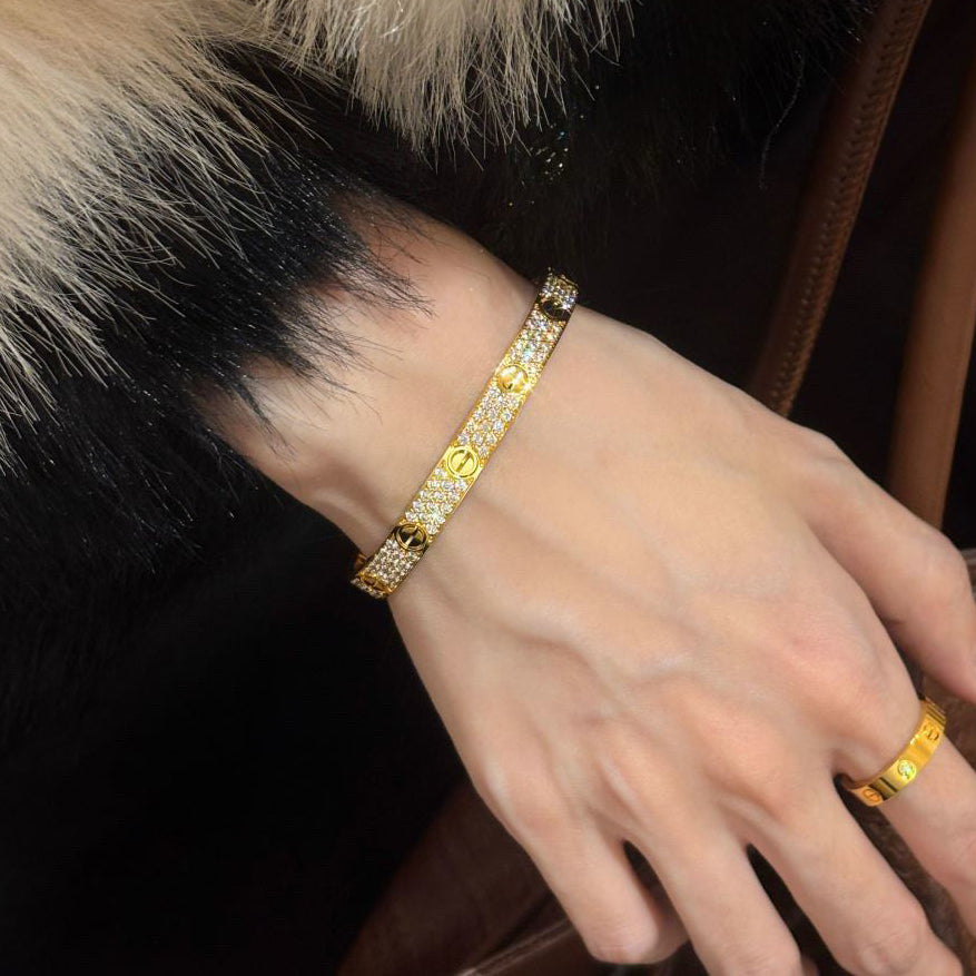 [Angela Jewelry]LOVE BRACELET 6.1MM DIAMOND-PAVED