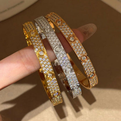 [Angela Jewelry]LOVE BRACELET 6.1MM DIAMOND-PAVED 10 BIG DIAMONDS