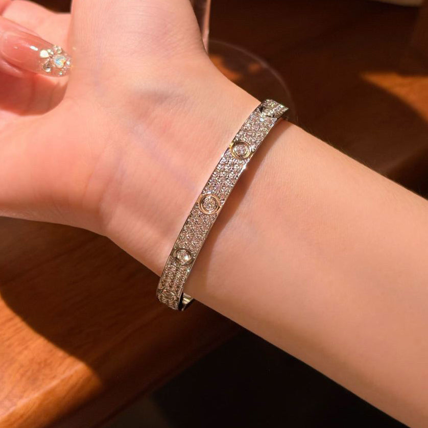 [Angela Jewelry]LOVE BRACELET 6.1MM DIAMOND-PAVED 10 BIG DIAMONDS