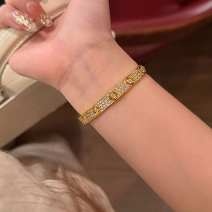 [Angela Jewelry]LOVE BRACELET 6.1MM DIAMOND-PAVED 10 BIG DIAMONDS