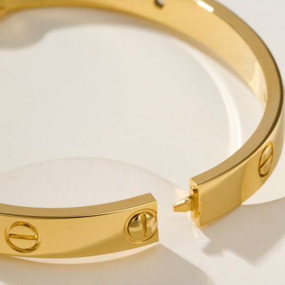 [Angela Jewelry] LOVE Classic & JUSTE Diamond Bracelet Stack Set
