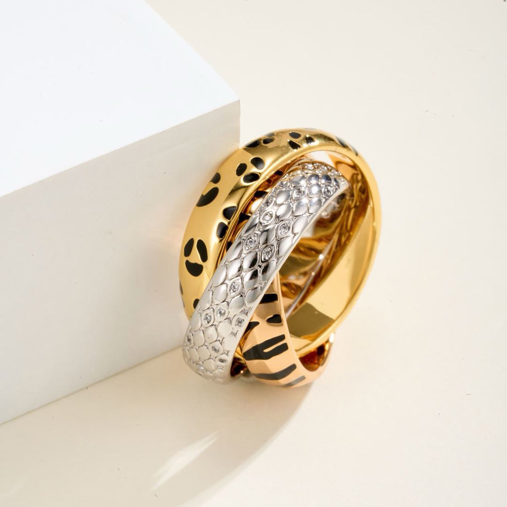 [Angela Jewelry]TRINITY  RING LEOPARD PRINT