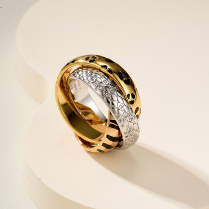 [Angela Jewelry]TRINITY  RING LEOPARD PRINT