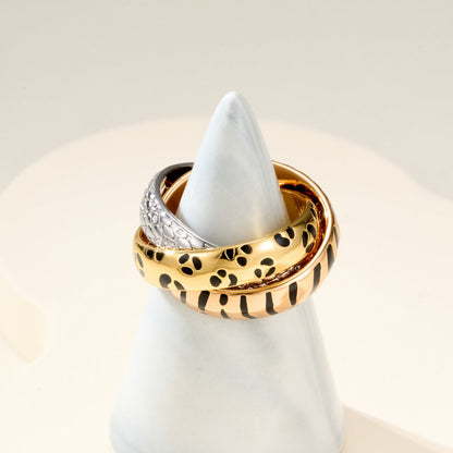 [Angela Jewelry]TRINITY  RING LEOPARD PRINT