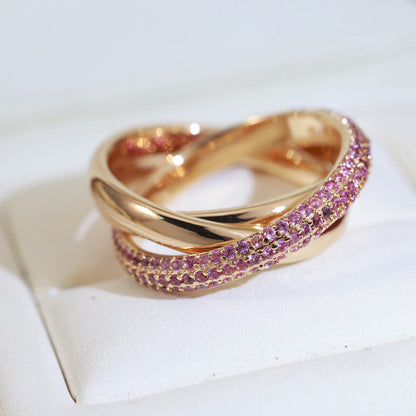 [Angela Jewelry]TRINITY 3.2MM RING PINK DIAMOND