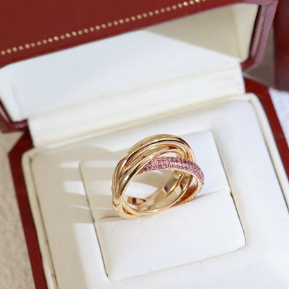 [Angela Jewelry]TRINITY 3.2MM RING PINK DIAMOND