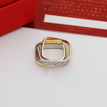 [Angela Jewelry]TRINITY 3.5MM CUSHION RING COLLECTION