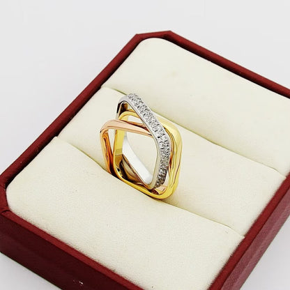 [Angela Jewelry]TRINITY 3.5MM CUSHION RING COLLECTION