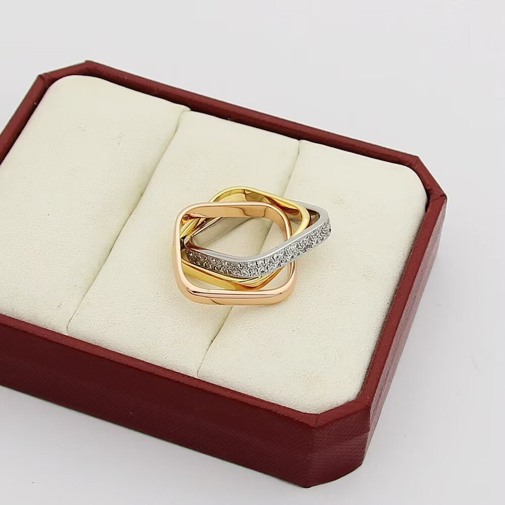 [Angela Jewelry]TRINITY 3.5MM CUSHION RING COLLECTION