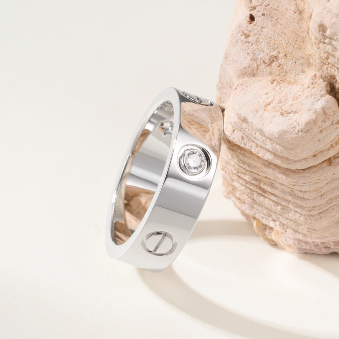 [Angela Jewelry]LOVE 4MM 1 DIAMOND RING