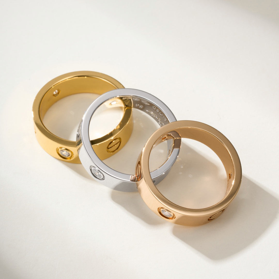 [Angela Jewelry]LOVE 4MM 1 DIAMOND RING