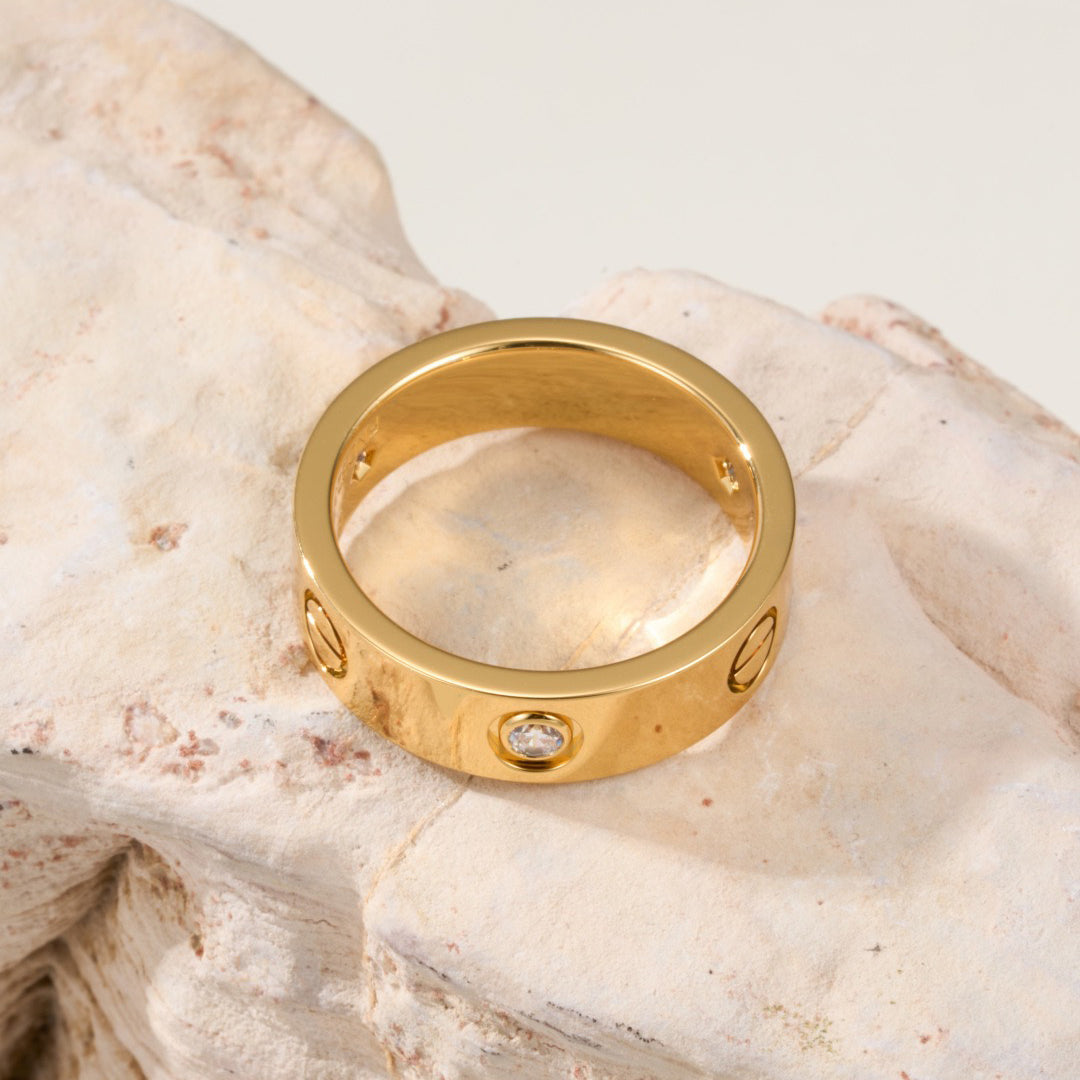[Angela Jewelry]LOVE 4MM 1 DIAMOND RING